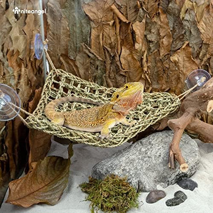 Niteangel Bearded Dragon Seagrass Hammock: Triangle 17'' x 12.5''