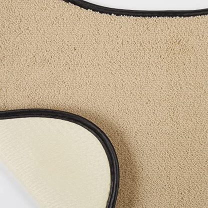 Bone Shape Embroidered Pet Feeding Placemat Brown by Bone Dry