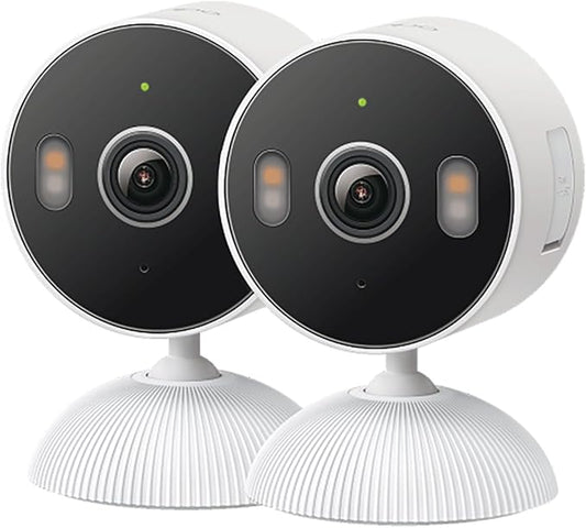 Tapo 2K Indoor/Outdoor Wired Security Camera - Works as a Baby Monitor & Pet Camera, Person/Motion/Baby Cry Detection, 2-Way Audio, Siren, Subscription-Free SD Storage or Optional Cloud, C113 (2-Pack)