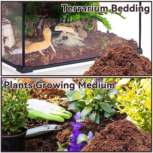 Legigo 8 Pack Coconut Fiber Substrate, Natural Coco Coir Reptile Bedding