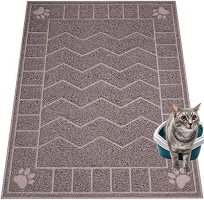 Cat Litter Box Mat, 47" x 35" Large Waterproof Litter Trapping Mat