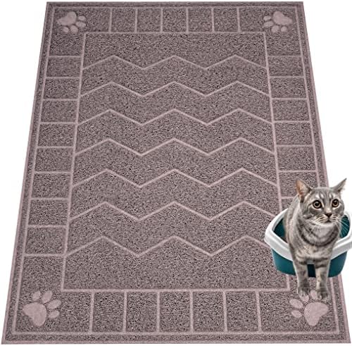 Cat Litter Box Mat, 47" x 35" Large Waterproof Litter Trapping Mat