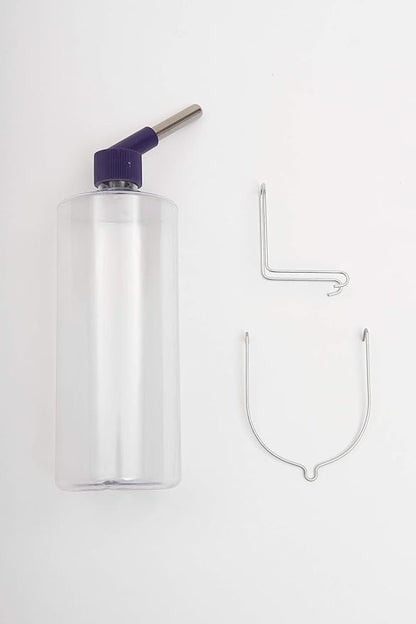 Lixit Standard Cage Water Bottles for Rabbits, Ferrets, Guinea Pigs, Hamsters, Rats, Mice and Other Small Animal's (32 Ounce, Clear)