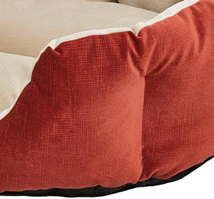 MidWest Homes for Pets QuietTime Deluxe Tulip Nesting Pet Bed, Russet/Tan, Small