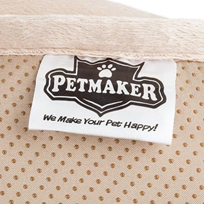 Couch Cover for Dogs – 30x30.5 Pet Furniture Protector with Memory Foam Bolster, Quilted Fabric, Non-Slip Water-Resistant Base by PETMAKER (Beige)