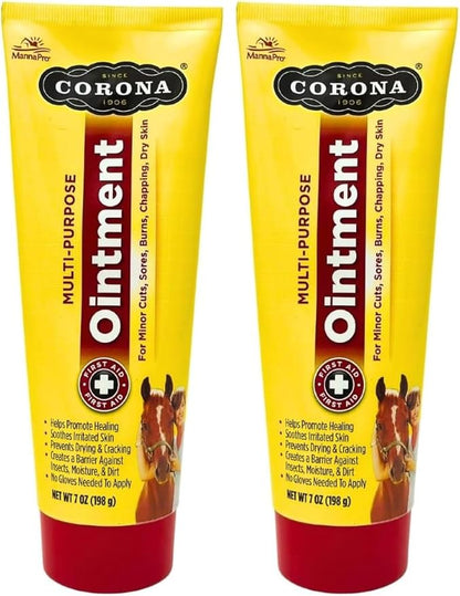 Corona Ointment for Horses | Lanolin-Based Formula Helps Sooth Irritation | 7 Ounces | Pack of 2