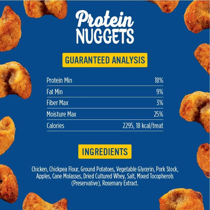 Blue Dog Bakery Protein Jerky Nuggets, Made w/Real Chicken & Apples, USA Chicken #1 Ingredient, Healthy Dog Treats, All Natural, 6 oz (Pack of 2)