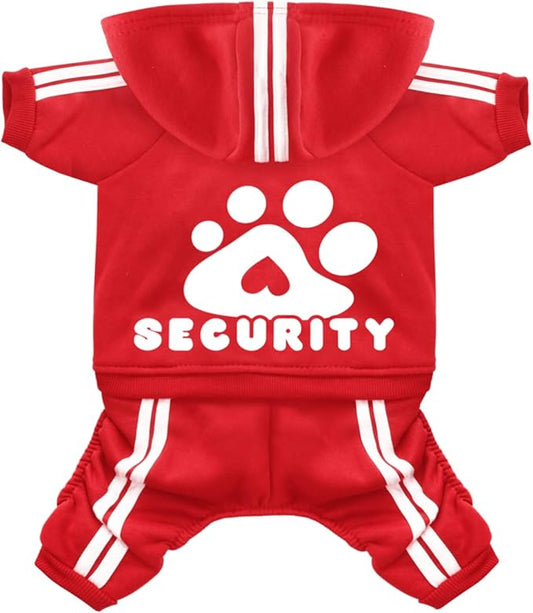 Soft & Warm Dog Outfit - Pullover Hoodie & Sweatshirt for Small, Medium & Large Dogs (Red, XX-Small)