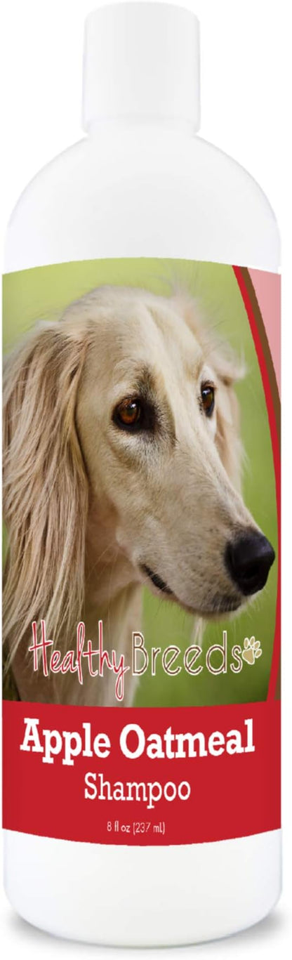 Healthy Breeds Saluki Apple Oatmeal Dog Shampoo - All Natural, Tearless & Hypoallergenic Cleanser & Conditioner - Best for Dry, Itchy or Irritated Skin - 8 oz