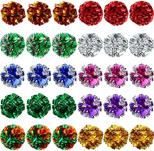 Silkfly 200 Pcs Polyester Film Crinkle Balls Cat Toys 2.36" Crinkle Ball