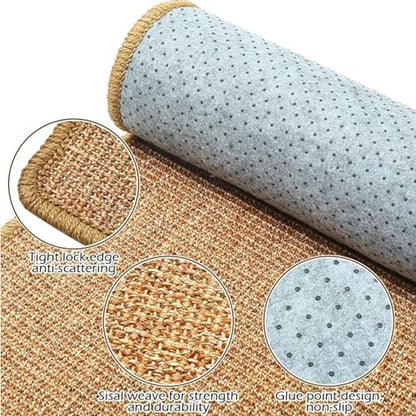 Oncpcare 6PCS Natural Bunny Scratch Mat - Rabbit Scratching Pad for Claws and Teeth Care - Chew Toys for Cages, Pet Bedding for Biting, Sleeping, Nesting, 16x12