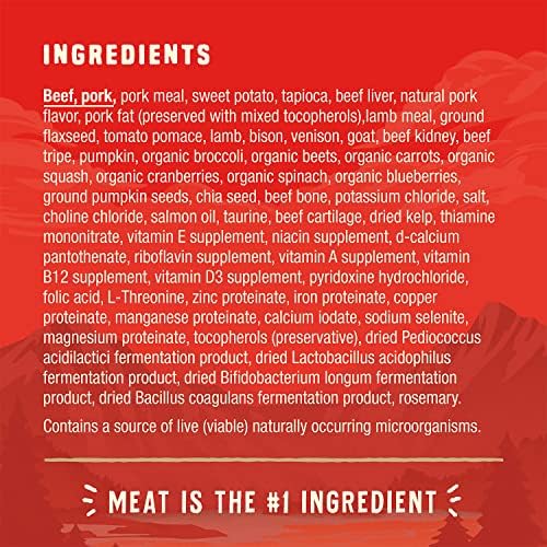 Stella & Chewy's Wild Red Dry Dog Food Raw Blend High Protein Grain & Legume Free Red Meat Recipe, 3.5 lb. Bag (Pack of 2)
