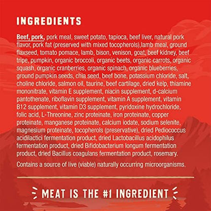 Stella & Chewy's Wild Red Dry Dog Food Raw Blend High Protein Grain & Legume Free Red Meat Recipe, 3.5 lb. Bag (Pack of 2)