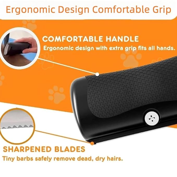 Deshedding Dog Brush, Pet Grooming for Dogs, Cats & Horses, Groom Brush Pro for Shedding & Knots - Ergonomic Dog Groomer for Matted Hair, Loose Hair (2PCS)