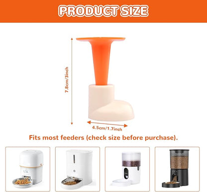 Automatic Cat Feeder Stand, Non-Slip Elevated Holder for Cats/Puppies, 3.4 in Elevated Platform with 4 Adhesive Feet, No-Tool Install, Support for Automatic Cat Feeders & Pet Bowls, Fits Most Feeders