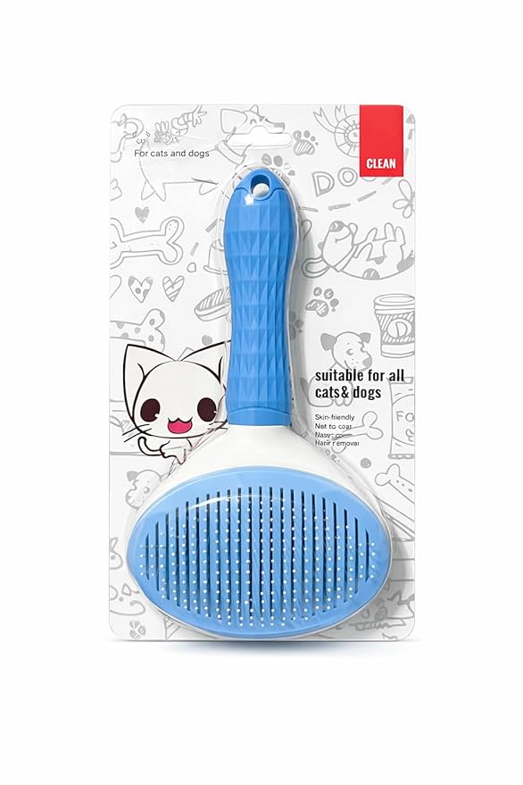 Self-Cleaning Pet Deshedding Brush for Dogs and Cats