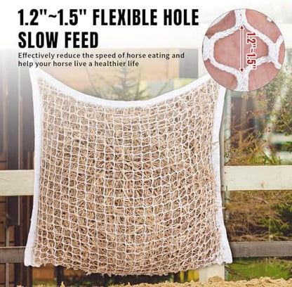 Slow Feed Hay Nets for Horses, Large Capacity Hay Bags, 2 Pack