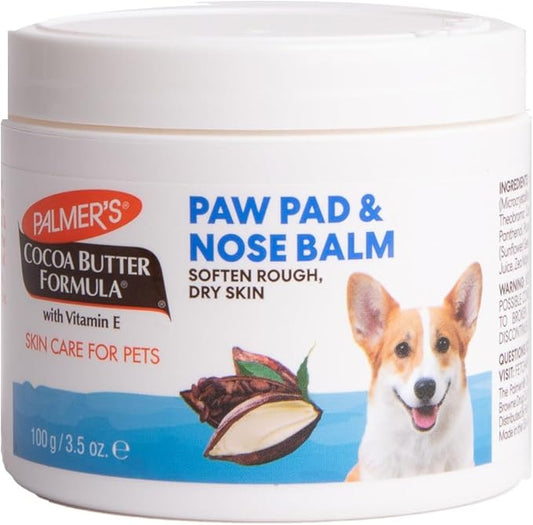 Palmer's for Pets Cocoa Butter Paw Pad and Nose Balm for Dogs,Fragrance Free Dog Skin Soother with Vitamin E-for Dry Paws and Noses,Plant Based Formula,3.5 Oz,(Pack of 12)