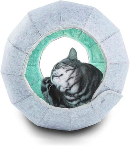 Foldable Pet Bed Cat Litter Breathable Kennel Cave Tunnel Toy Semi-Enclosed Creative Cat Mat Four Seasons Pet Supplies Felt Cloth