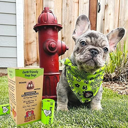 Certified Compostable Dog Poop Bags, 240 Count, Plant Based, Eco Friendly, Extra Strong, Leakproof, No Odor, Pet Supplies