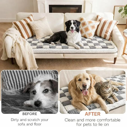 Dog Bed for Car Back Seat, Backseat Dog Bed Fit for Backseat Extenders, Nonslip Soft Durable for Car, Travel and Road Trip (White 24.5" x 51")