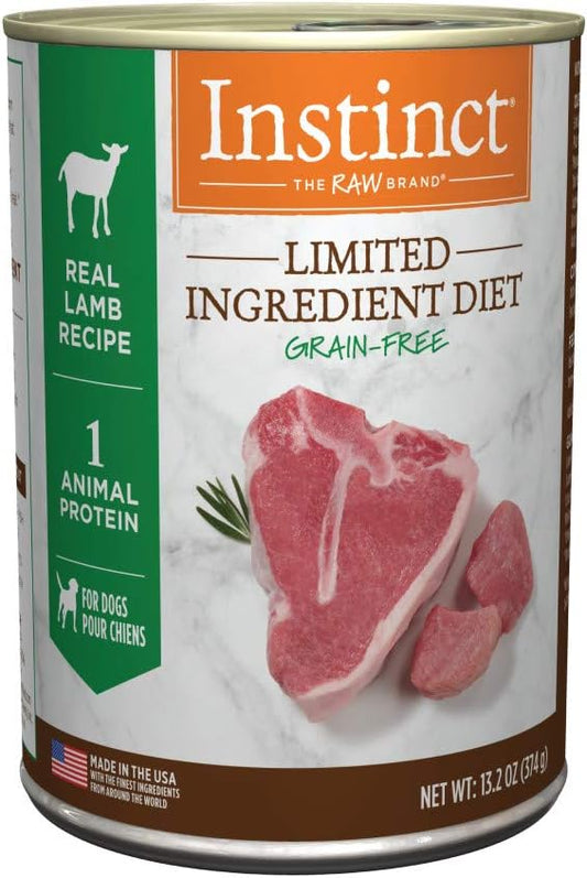 Instinct Limited Ingredient Diet, Wet Canned Dog Food, Grain Free - Real Lamb, 13.2 Ounce (Pack of 6)