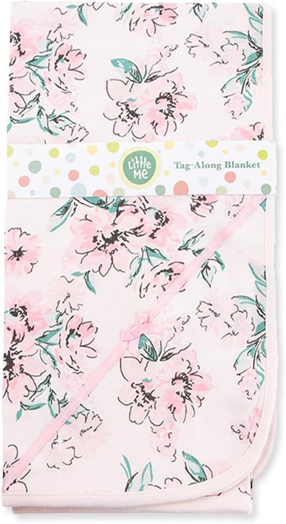 Little Me Blankets for Baby Girls' Swaddling Receiving Blanket, Pink Dream, 30 x 27 Inches