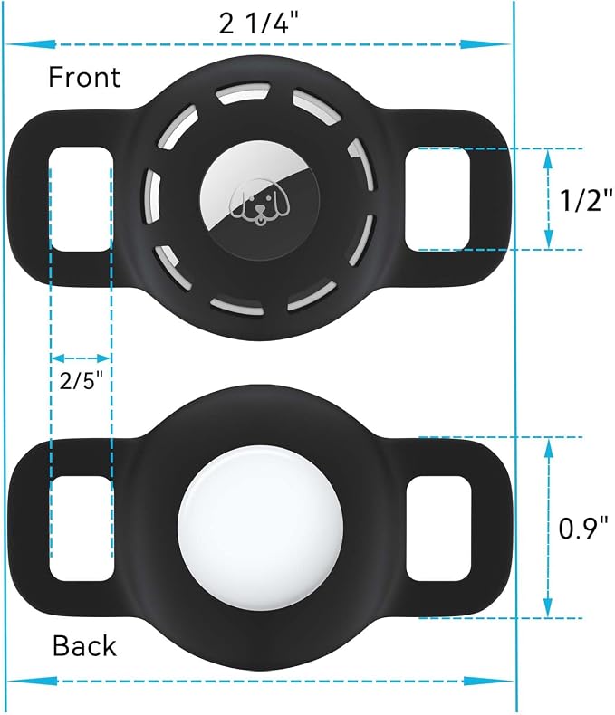 Airtag Cat Collar Holder for Apple Air Tag, Silicone Case for Small Pets