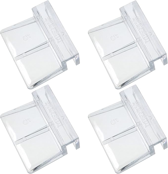 MEETOOT 4pcs Acrylic Fish Tank Bracket - 5mm Aquarium Support Tools, Clear Glass Cover Clip Holder