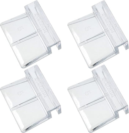 MEETOOT 4pcs Acrylic Fish Tank Bracket - 5mm Aquarium Support Tools, Clear Glass Cover Clip Holder