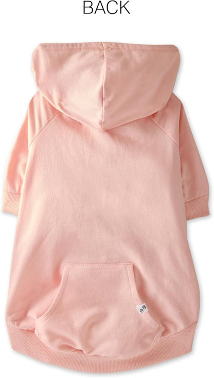 Pet Passion Rocky – The Original Lightweight Hooded Tee 100% Organic Cotton Dog Hoodie Pet Coat Sweater for All Sized Dogs, Pink, Large (40-60 lbs)