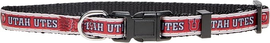 Pets First Collegiate PET Collar New Version Utah Utes Dog Collar, Size Small. Best Sports Team Color for Dogs & Cats. A Shiny & Colorful Dog & Cat Collar Licensed by The NCAA