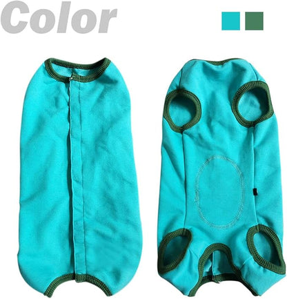Dog’s Recovery Suit Post Surgery Shirt for Puppy, Wound Protective Clothes for Little Animals(Blue-XXS)
