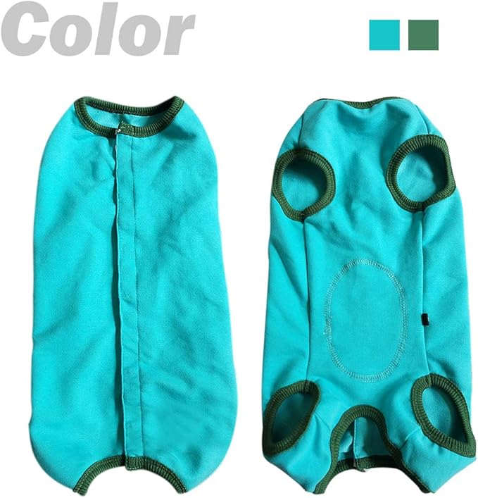 Dog’s Recovery Suit Post Surgery Shirt for Puppy, Wound Protective Clothes for Little Animals(Blue-l)