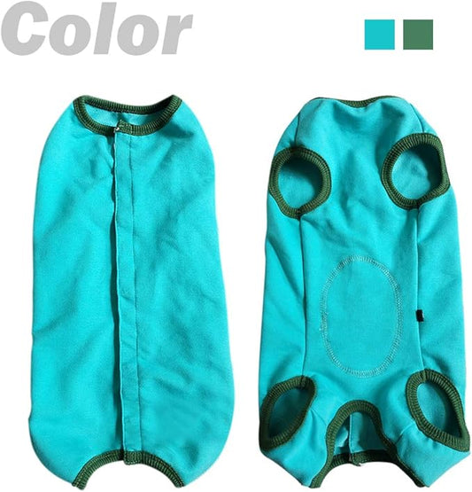 Dog’s Recovery Suit Post Surgery Shirt for Puppy, Wound Protective Clothes for Little Animals(Blue-l)