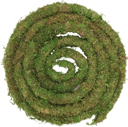 USMOLA Moss Vine for Reptiles, Bendable Climbing Vines Reptile Tank Accessories, Natural Moss Rope for Leopard Gecko, Lizard, Snake, Chameleon, Frog Terrarium Decor (Jungle Green, 9.8 FT)