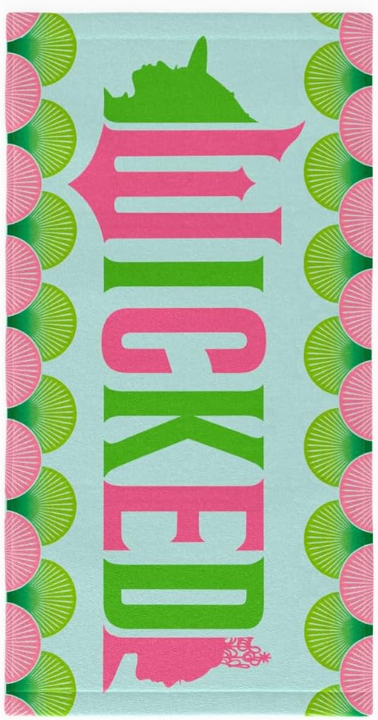Collectibles Wicked Super Soft Cotton Bath/Pool/Beach Towel, 60 in x 30 in, (Official Licensed Product) By Franco