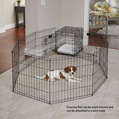 Midwest 24-Inch Exercise Pen, No Door, 16 Sq Ft Play Area