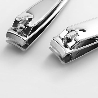 4 Pcs Nail Clippers for Fingernails and Tonenail by QLL - Swing Out Nail Cleaner/File - Sharpest Stainless Steel Clipper - Wide Easy Press Lever - Nail Cutter