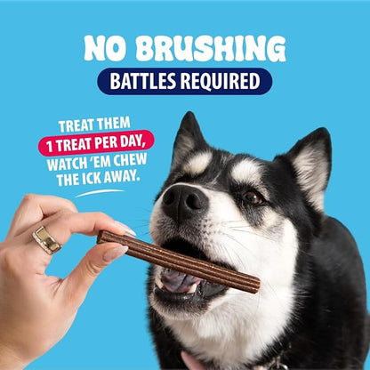 Dental Fresh Dental Treats for Large Dogs, Vet-Formulated Teeth Cleaning Dental Sticks to Help Reduce Plaque and Tartar and Freshen Breath, 15 Count Brush Free Dental Chews for Dogs 50 lbs and Up