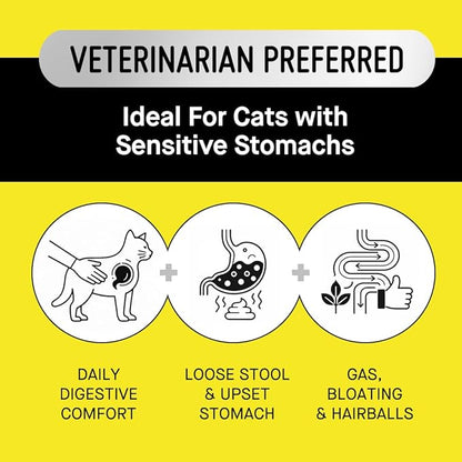 Koby Cat Probiotics | Daily Digestive Support for Sensitive Cats | Helps Loose Stool & Upset Stomach | Certified Organic | Vet Preferred, Clinical Dose | Easy-to-Use Powder
