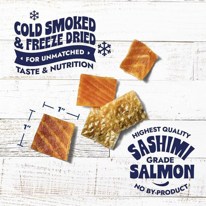 Finfare Freeze Dried Salmon Skin Treats for Dogs, 4oz Bites