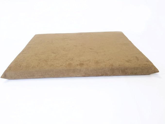 Luxurious Comfort Solid Pad Memory Foam Pet Dog Bed with Inner Waterproof Case and External Cover for Small and Medium Dogs + Free 2nd Cover (Complete Bed - 34"x27"x3", Suede - Brown)