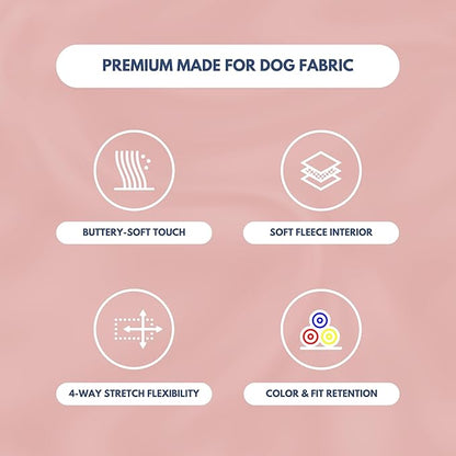 Spark Paws Dog Hoodie – Premium Dog Sweater for Small, Medium, and Large Dogs | Warm Outfits for French Bulldogs, Pitbull, Puppy, Winter Jacket Alternative - Dusty Pink - M