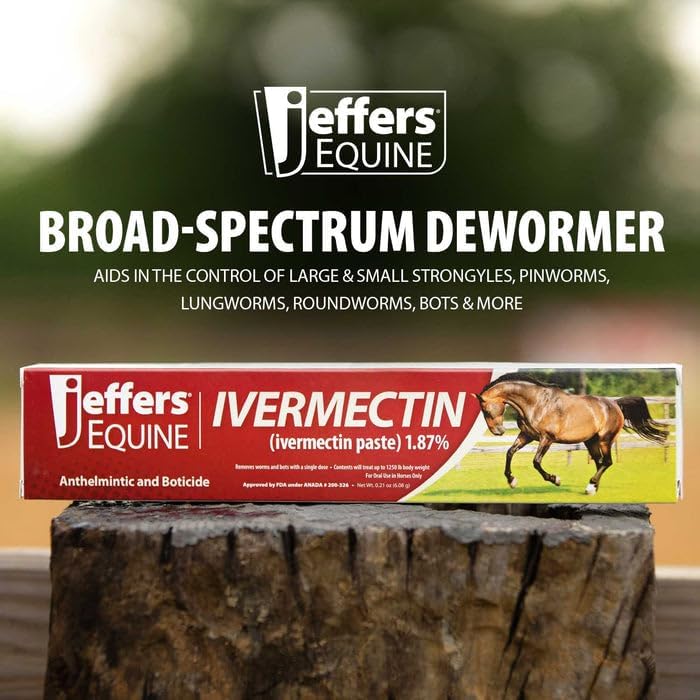Jeffers 1.87% Ivermectin Gel Dewormer for Horses | Apple Flavored | 1 Pack