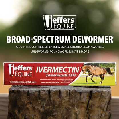 Jeffers 1.87% Ivermectin Gel Dewormer for Horses | Apple Flavored | 1 Pack