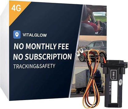 Wired GPS Tracker for Vehicles, No Monthly Fee, No Subscription with Real-Time Tracking, 4G SIM and Data Included, Trip History, GeoFence, Driving Alerts, IP67 Waterproof, Global Coverage