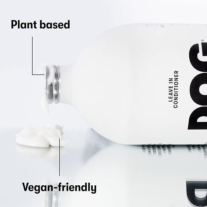 DOG by Dr. Lisa Leave-in Conditioner w/Coconut Oil, Rose Water, Chamomile, Natural, No Rinse, Moisturizing Coat & Skin Conditioning Treatment w/Plant Based Essential Oils, Vegan,16.9 oz Bottle