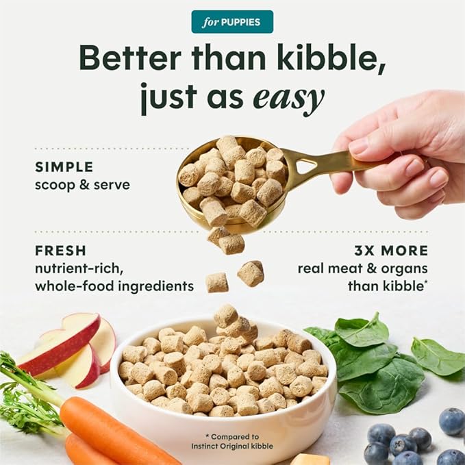 Instinct Puppy FreshDried Bites, Natural Freeze-Dried Dog Food, Grain Free - Cage-Free Chicken, 14 oz. Bag