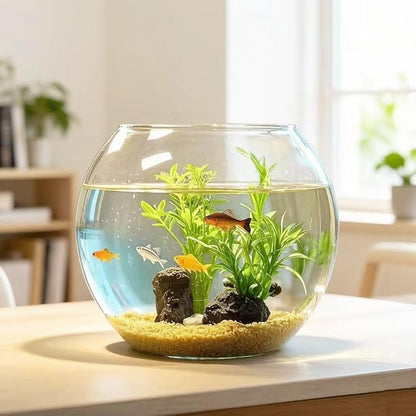CYS EXCEL Large Glass Bubble Bowl (H-13.5" W-15.25", Approx. 9 Gal.) Round Bowl Terrarium Globe Flower Vase Centerpiece for Weddings Events Arrangements